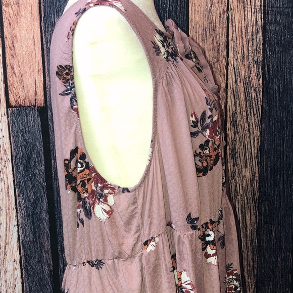 Torrid Plus Size Floral Print Chiffon Tank Top 1 - Picture 5 of 7